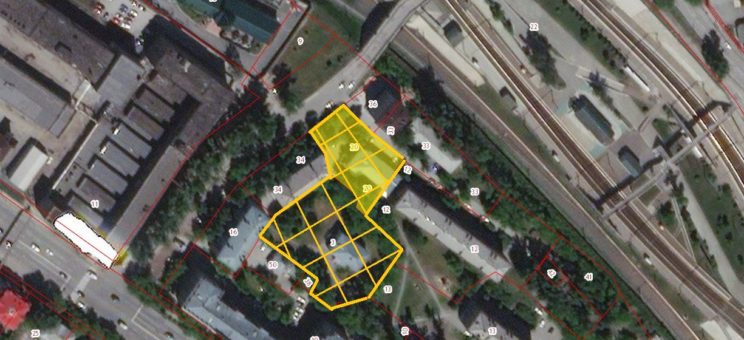 Земельный участок 4719 кв.м ул. Спартака, 8 б, Железнодорожный район под строительство административного или жилого здания Земельный участок 4719 кв.м ул. Спартака, 8 б, Железнодорожный район под строительство административного или жилого здания