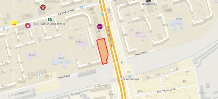 Земельный участок 0,55 Га ул. Кропоткина Ипподромская Заельцовский район