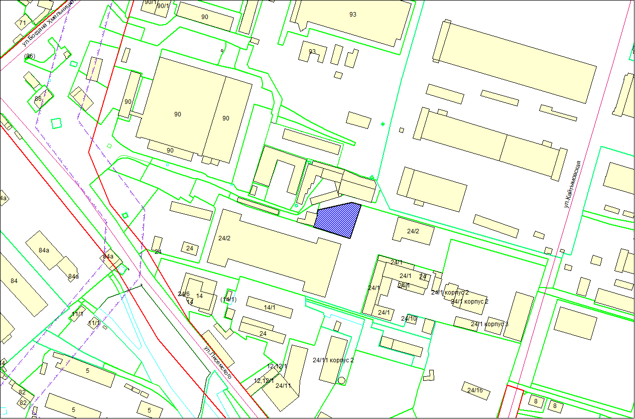 Схема расположения земельного участка по адресу: ул. Писемского, Калининский район