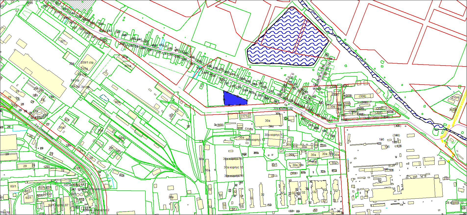 Схема расположения земельного участка площадью 9123 кв. м по адресу: ул. Большая, Ленинский район