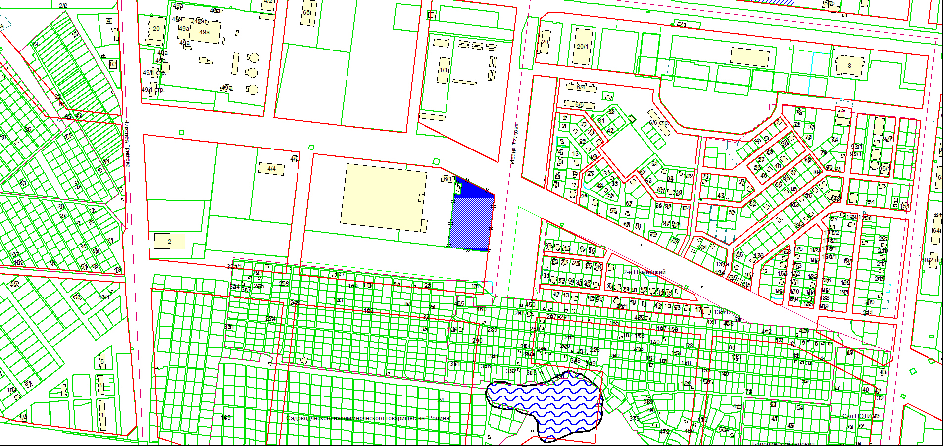 Схема расположения земельного участка по адресу: ул. Петухова, Кировский район