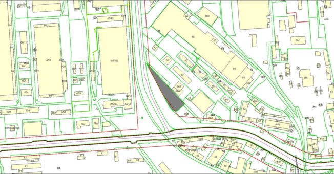 Схема расположения земельного участка, на котором расположен объект незавершенного строительства по ул. Станционной, 64/2 стр. в Ленинском районе