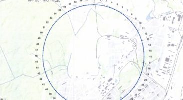 Карта-схема границ четвертой подзоны приаэродромной территории аэродрома Новосибирск (Гвардейский)