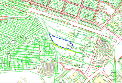 Схема расположения земельного участка по ул. Варшавской, з/у 7а в Советском районе