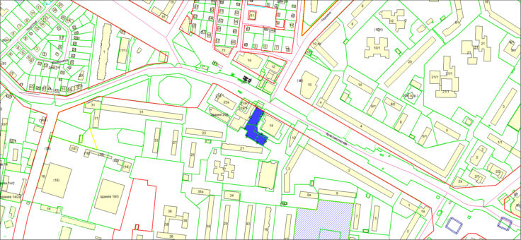 Схема расположения земельного участка по ул. Комсомольской в Кировском районе